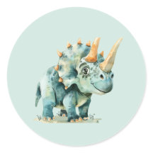 Dinosaur Sticker for Birthday Party