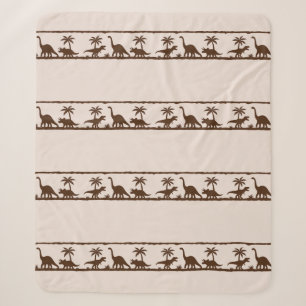 Dinosaur Stripe Sherpa Blanket
