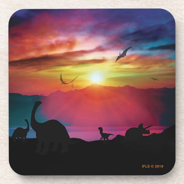 Dinosaur Sunset Coaster (Front)