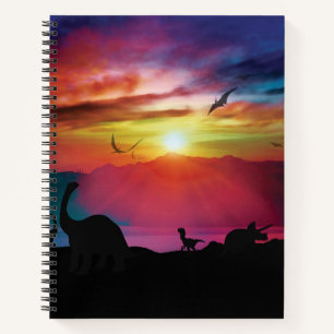 Dinosaur Sunset Notebook