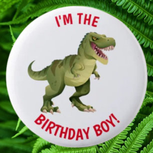 Dinosaur T Rex BIRTHDAY Boy 6 Cm Round Badge
