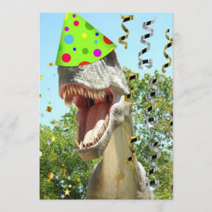 Dinosaur T-Rex Birthday Invites