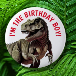 Dinosaur T Rex BOY 6 Cm Round Badge