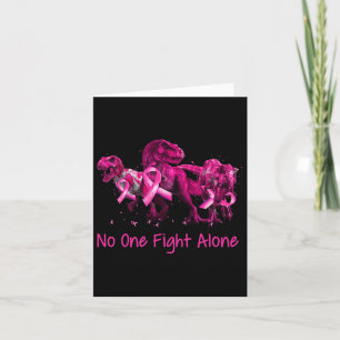 Dinosaur T Rex Breast Cancer Awareness Fighter Wom Card