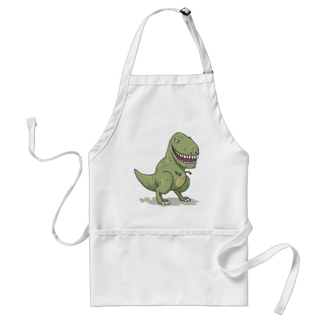 Dinosaur T Rex Cartoon Standard Apron (Front)