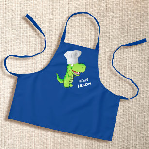 dinosaur T-rex chef add your name Apron