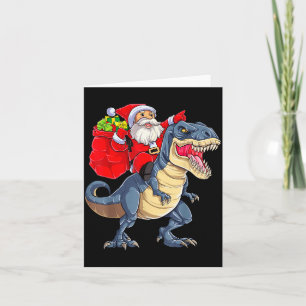 Dinosaur T Rex Christmas Santa Boys Men Girls Xmas Card