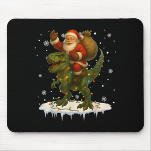 Dinosaur T Rex Christmas Santa Boys Men Girls Xmas Mouse Mat