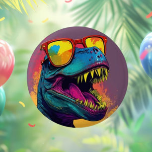 Dinosaur T Rex Colourful Fun Party 3 Cm Round Badge