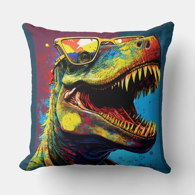 Dinosaur T Rex Cool Cushion (Front)
