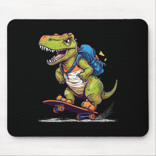 Dinosaur T Rex Cool Skateboarding Dinosaur Skater  Mouse Mat