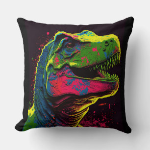 Dinosaur T Rex cute pre historic jungle Cushion