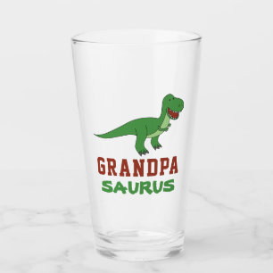 Dinosaur T-Rex Dino Granddad Abuelo Grandpasaurus Glass