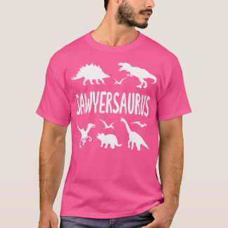 Dinosaur T Rex Dino Sawyer Sawyersaurus Boys Name T-Shirt