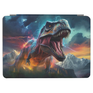 Dinosaur T-Rex Dino Stormy Mountains iPad Air Cover