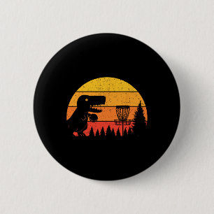 Dinosaur T-rex Disc Golf Player Sports Lovers  6 Cm Round Badge
