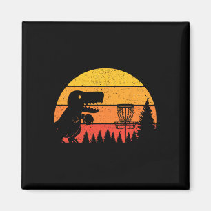 Dinosaur T-rex Disc Golf Player Sports Lovers  Magnet
