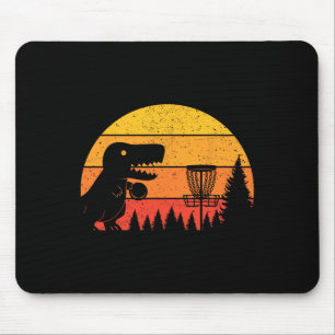 Dinosaur T-rex Disc Golf Player Sports Lovers  Mouse Mat