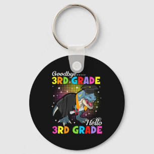 Dinosaur T Rex Goodbye 3rd Grade Hello 4th Grade G Key Ring