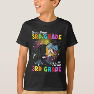 Dinosaur T Rex Goodbye 3rd Grade Hello 4th Grade G T-Shirt