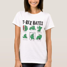 dinosaur T-rex gym hater t-shirt design