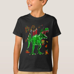 Dinosaur T-rex Happy Kwanzaa Seven Principles Of K T-Shirt
