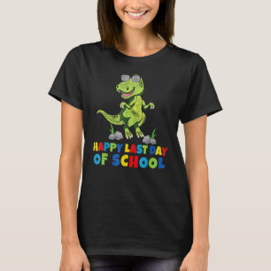 Dinosaur T-Rex Happy Last Day Of School Outfit Tea T-Shirt