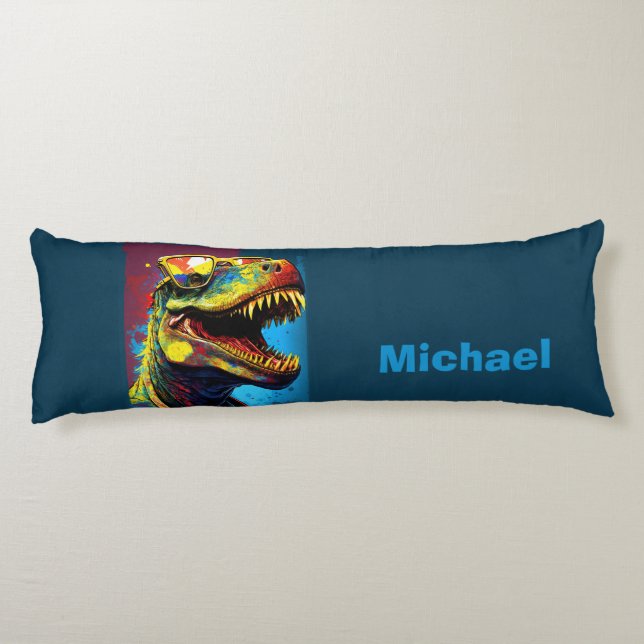 Dinosaur T Rex Jurassic Cool Body Cushion (Back)