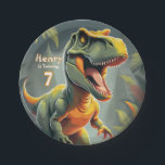 Dinosaur T Rex Jurassic Kid's Birthday Paper Plate<br><div class="desc">Is your child currently fascinated with dinosaurs? If so,  this T-Rex design will be a roaring success at their birthday celebration. Use the design tool to easily personalise it with your child's name and age.
generativecontent</div>
