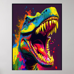 Dinosaur  T Rex Jussica World Kids Poster