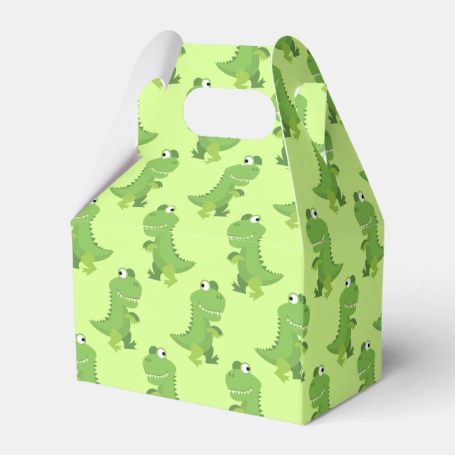 Dinosaur T-rex Kids 1st Birthday Dino Party Favour Box (Back Side)