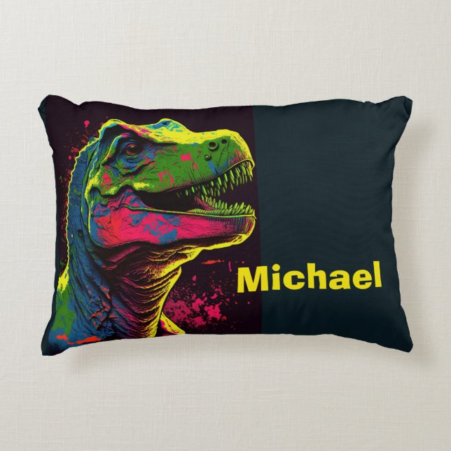 Dinosaur T Rex Kids  Accent Pillow (Front)
