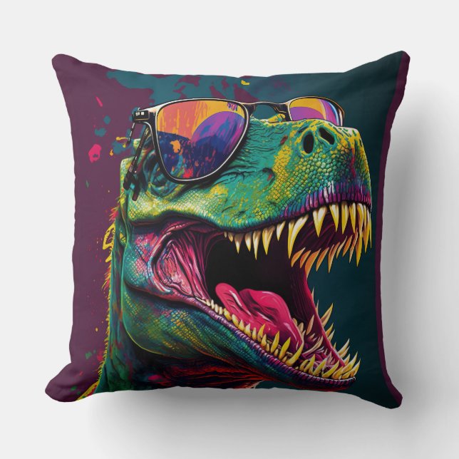 Dinosaur T Rex kids Cushion (Front)