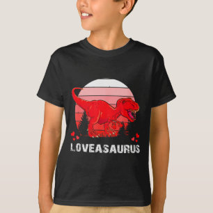 Dinosaur T Rex Loveasaurus Valentines Men Boys Kid T-Shirt