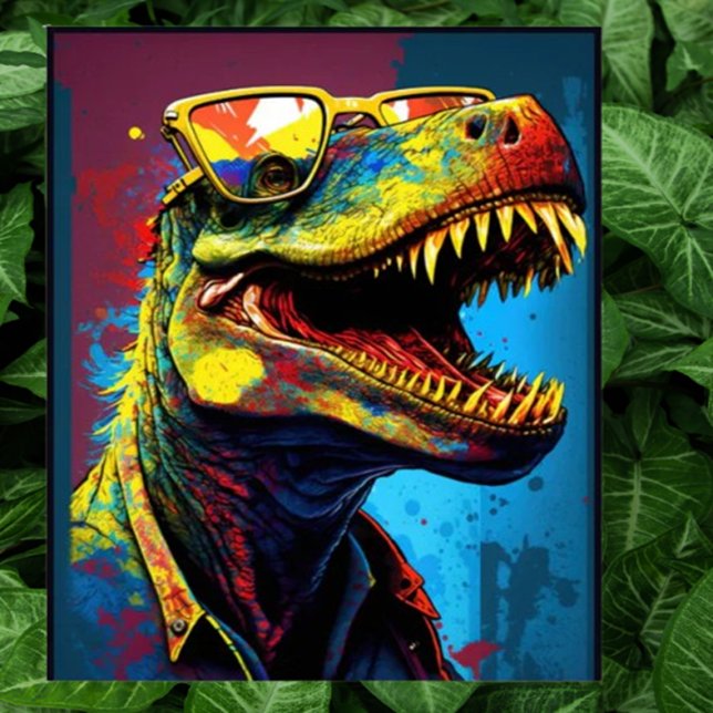 Dinosaur  T Rex Modern World Kids Poster (Are you planning a dinosaur-themed celebration? Look no further! )