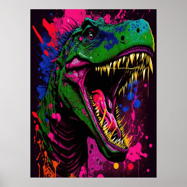 Dinosaur T Rex  Pink  Poster (Front)