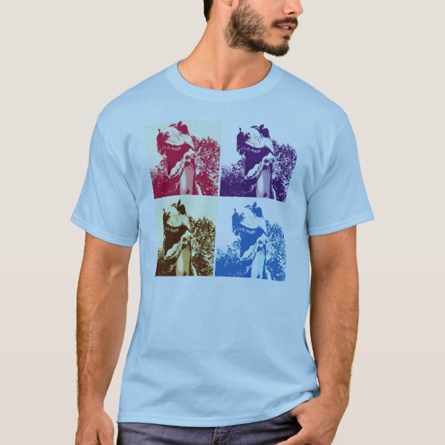 Dinosaur T-Rex Pop Art T-Shirt (Front)