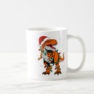 Dinosaur T Rex Tree Christmas Funny Xmas Dino Boys Coffee Mug