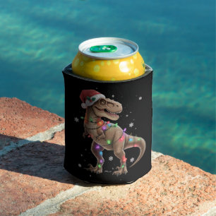 Dinosaur T-rex Tree Christmas Xmas Pet Dino Trex Can Cooler
