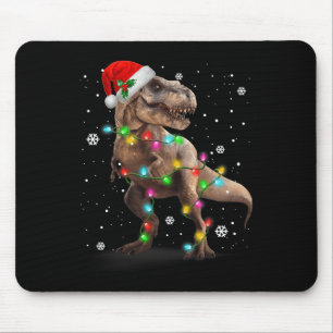 Dinosaur T-rex Tree Christmas  Xmas Pet Dino Trex  Mouse Mat