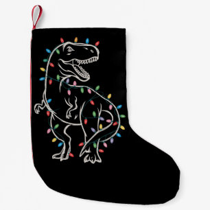 Dinosaur T-rex Tree Christmas Xmas Pet Dino Trex Small Christmas Stocking