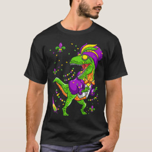 Dinosaur T Rex Tyrannosaurus Mardi Gras  T-Shirt