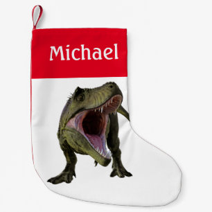 Dinosaur T-Rex Tyrannosaurus  Personalised Small Christmas Stocking