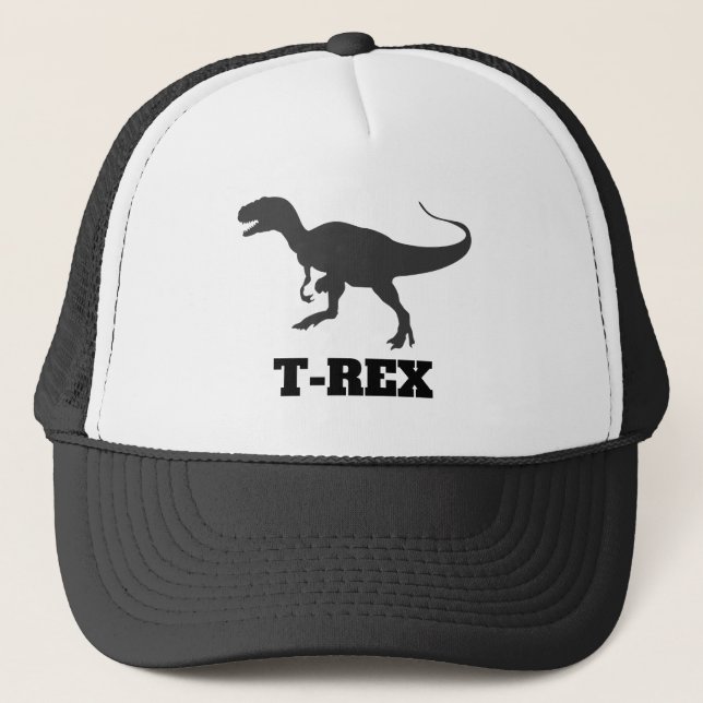 Dinosaur T-Rex Tyrannosaurus Personalised Trucker Hat (Front)