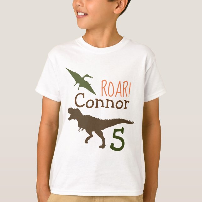 Dinosaur T-shirt, Birthday Tshirt (Front)