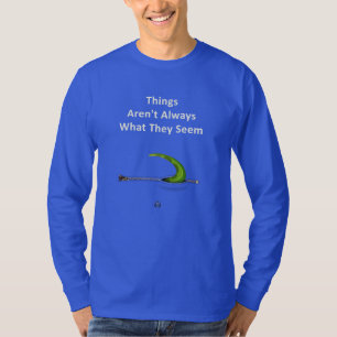 Dinosaur Tail pops out of Zipper in the T-Shirt