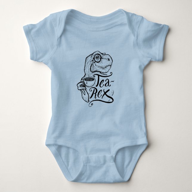 Dinosaur Tea Rex Baby Bodysuit (Front)