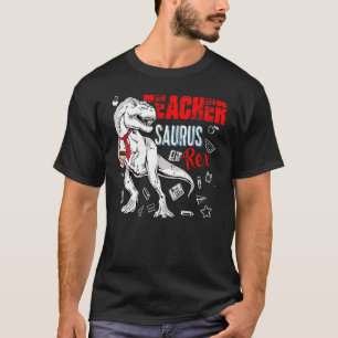 Dinosaur Teacher Life Coffee Father Dad Rex Tiny H T-Shirt