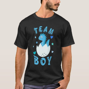 Dinosaur Team Boy Gender Reavel Baby Shower Matchi T-Shirt
