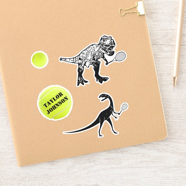 Dinosaur Tennis Sticker Set (Notebook)